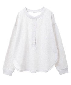 AMERICAN HOLIC ヘンリーネックラウンドミニ裏毛プルオーバー