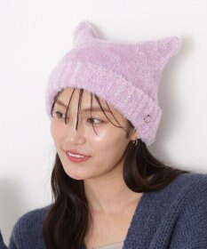 MOONBAT PAUL&JOE ACCESSOIRES(ポール&ジョー)ネコミミ シャギー ニット帽