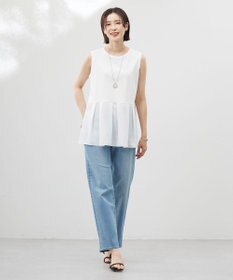 J.PRESS LADIES 【洗える】BASIC STRETCH DENIM ボーイフィット パンツ