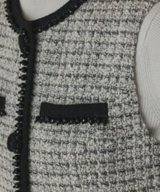 GRACE CONTINENTAL ツイードペプラムベスト