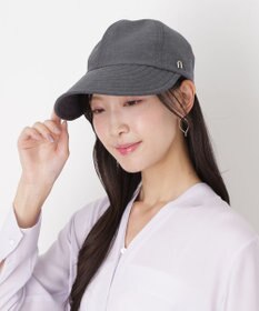 MOONBAT 【遮光100％/遮熱/UVカット】FURLA(フルラ)アーチロゴ ロングつば キャップ 帽子  手洗い可能/日本製