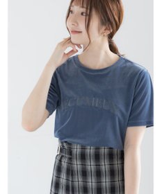 Te chichi シアーベロアロゴ刺繍Tシャツ