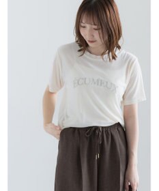 Te chichi シアーベロアロゴ刺繍Tシャツ