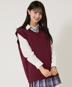 WEGO 【SCHOOLITEM】無地ニットベスト