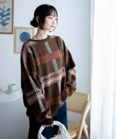 WEGO ルーズフィット総柄プルオーバー