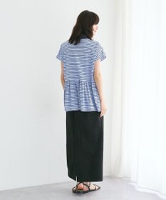 YECCA VECCA アシメボーダーポロシャツ