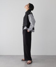 YECCA VECCA レースMIXレイヤードデザインシャツ