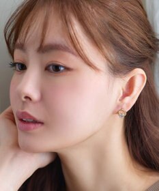 Tiaclasse 【金属アレルギー対応】ラウンドプットストーンピアス