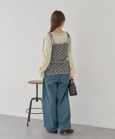 earth music&ecology 【予約】透かし編みニットキャミビスチェ