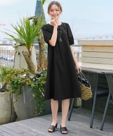 Tiaclasse 【選べる着丈・新色追加】ギャザーランタンスリーブワンピース