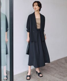 ICB 【接触冷感・UVケア・速乾・洗える】シルクエステルタフタ ブラウスジャケット