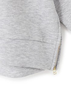 UNFILO L 【WEB限定】BEAUTY FORM JERSEY サイドZIP クロップドプルオーバー