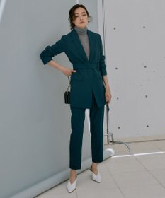 ICB 【新色追加・洗える】 ウールマットウース テーパードパンツ