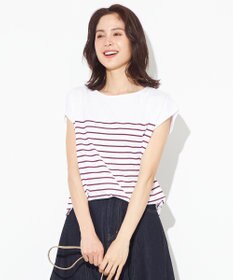 ANY 【接触冷感・UVケア】TCオーガビッツボーダー Tシャツ