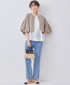 組曲 【WEB限定】ナチュラルローン ペプラムブラウス