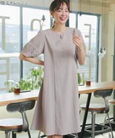 Tiaclasse 【選べる着丈・新色追加】ギャザーランタンスリーブワンピース