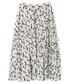 earth music&ecology ドロストギャザーフレアスカート