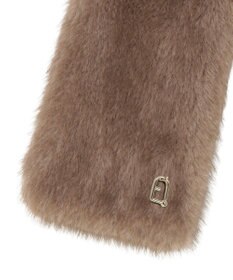 MOONBAT FURLA（フルラ）差し込みファーティペット マフラー アーチロゴ フェイクファー