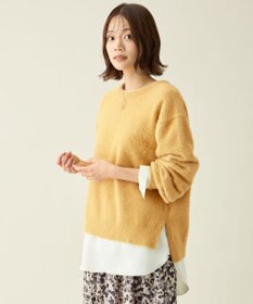 ANY L ショートシャギープルオーバーニット