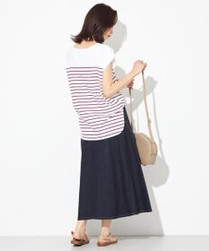 ANY 【接触冷感・UVケア】TCオーガビッツボーダー Tシャツ