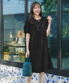 Tiaclasse 【選べる着丈・新色追加】ギャザーランタンスリーブワンピース