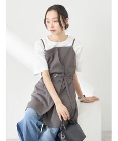 earth music&ecology トレンチ風キャミミニワンピース