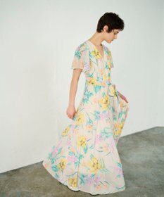 GRACE CONTINENTAL ミモザプリントワンピース