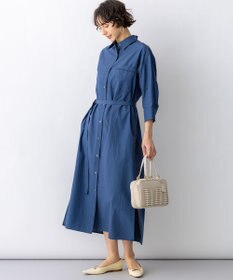 23区 【先行予約】ナイロンコットンタフタ シャツワンピース
