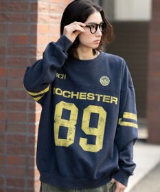 WEGO 【ユニセックス着用ITEM】ケミカルウォッシュナンバリングプルオーバー