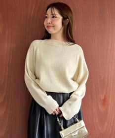 UNFILO カシミヤブレンド オフネックニット