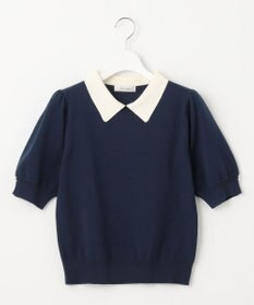 Feroux 【洗える】バイカラー襟 ニット