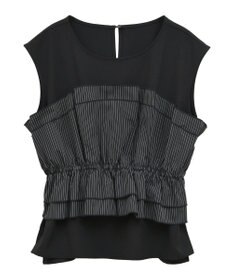 YECCA VECCA ビスチェドッキングブラウス