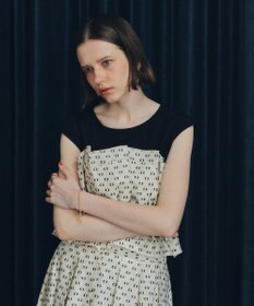 YECCA VECCA ビスチェドッキングブラウス