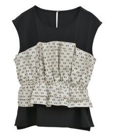 YECCA VECCA ビスチェドッキングブラウス