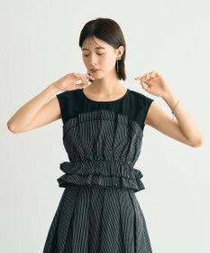 YECCA VECCA ビスチェドッキングブラウス