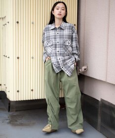 WEGO 【ユニセックス着用ITEM/SMLサイズ展開】チェックネルシャツ