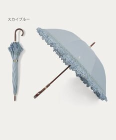 MOONBAT 【遮光/晴雨兼用日傘】POLO RALPH LAUREN(ポロ ラルフローレン) エンブフリル 長傘 遮熱 UV