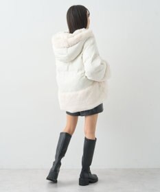 earth music&ecology フードファー中綿ショートコート