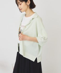AMERICAN HOLIC 襟付き5分袖ニットカーディガン