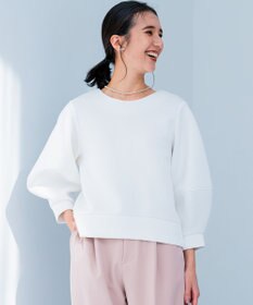 組曲 【WEB限定】パフスリーブ スウェットライクトップス