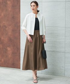 ICB L 【UVケア・速乾・洗える】シルクエステルタフタ フレアスカート