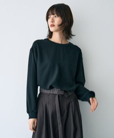 YECCA VECCA リブMIXジョーゼットブラウス