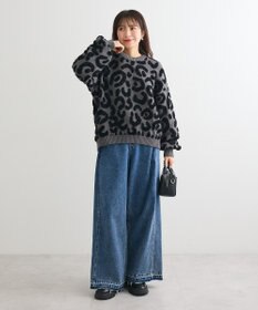 Green Parks ・ｆｕｒｒｙ　ｒａｔｅ　レオパードジャカードニット