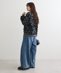 Green Parks ・ｆｕｒｒｙ　ｒａｔｅ　レオパードジャカードニット