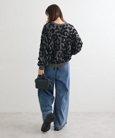 Green Parks ・ｆｕｒｒｙ　ｒａｔｅ　レオパードジャカードニット