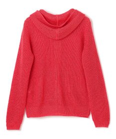 BEIGE， 【洗える】OPTICAL / ペーパーヤーンフーディージップニット