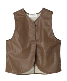 Green Parks フェイクレザーベスト