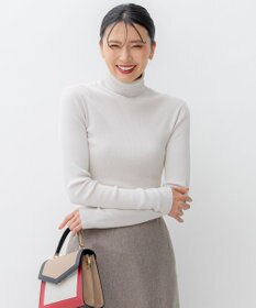 23区 S 【洗える】スムージーコットン シアーリブ ニット