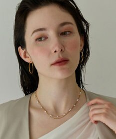 Phoebe 〈金属アレルギー対応〉レイヤードステーションパールネックレス　ゴールド　ステンレス