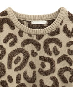 Green Parks ・ｆｕｒｒｙ　ｒａｔｅ　レオパードジャカードニット